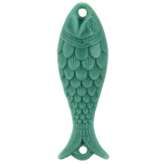 27x9 mm Resin Fish Insert - Turquoise Green x1