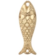 Fish spacer 27x9 mm in resin - Gold x1