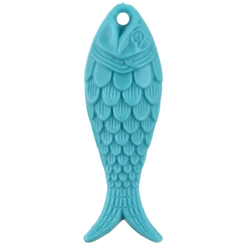 27x9 mm resin fish pendant - Turquoise x1