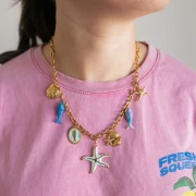 27x9 mm resin fish pendant - Turquoise x1