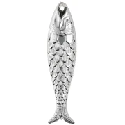 Fish pendant 48x11.5 mm in resin - Silver x1