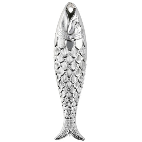Fish pendant 48x11.5 mm in resin - Silver x1