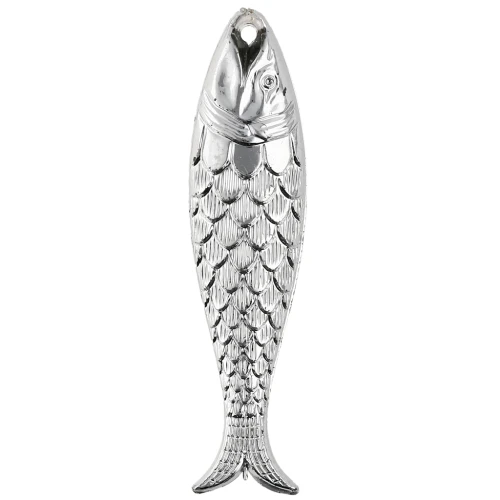 Fish pendant 48x11.5 mm in resin - Silver x1