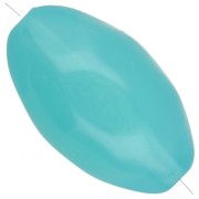 Pigeon Blue - 24x15 mm irregular hammered olive bead in translucent resin - Caribbean Blue x1 24x15 mm irregular hammered olive bead in translucent resin - Caribbean Blue x1