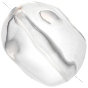 25x20 mm irregular bead in transparent resin - Crystal x1