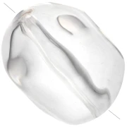 25x20 mm irregular bead in transparent resin - Crystal x1