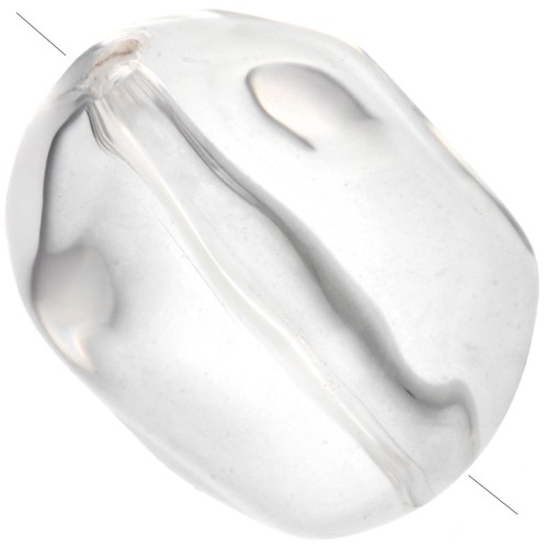 25x20 mm irregular bead in transparent resin - Crystal x1