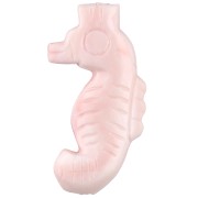Resin seahorse bead 29x15 mm - Pinkish beige marbled x1