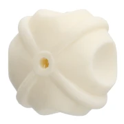 16 mm rondelle beads in opaque resin - Ivory x4
