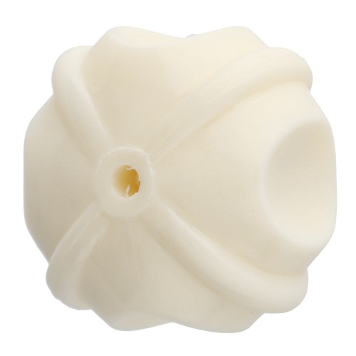 16 mm rondelle beads in opaque resin - Ivory x4