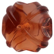 Rondelle beads worked 18 mm in transparent resin - Topaz x1