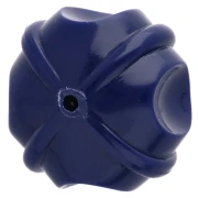 Rondelle beads worked 18 mm opaque resin - Dark blue x1