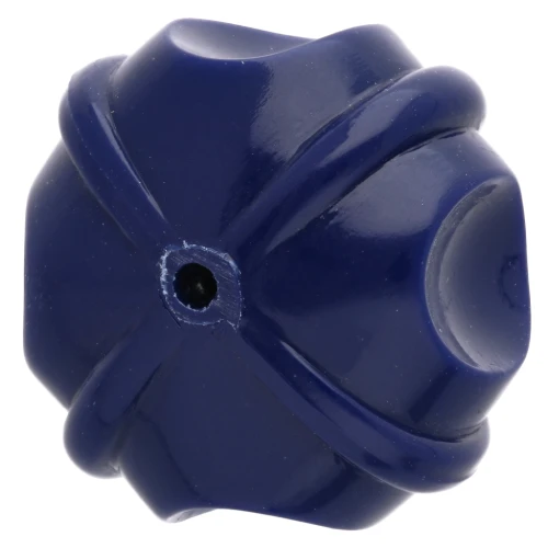 Rondelle beads worked 18 mm opaque resin - Dark blue x1