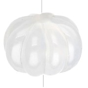 11 mm translucent resin pumpkin bead - White opal x6