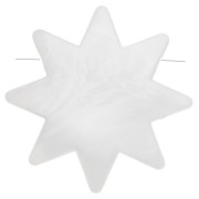 28 mm opaque resin sunbead - White marbled matte effect x1|raw }}
