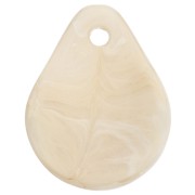 Curved flower petals 14x10.5 mm in resin - Cream marbled x8