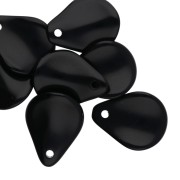 Black - Curved flower petals 14x10.5 mm in resin - Black x8 Curved flower petals 14x10.5 mm in resin - Black x8