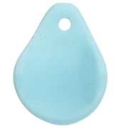Curved flower petals 14x10.5 mm in resin - Pastel blue x8
