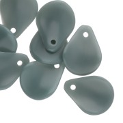 14x10.5 mm curved flower petals in resin - Celadon x8