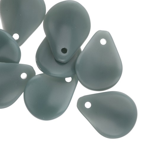 14x10.5 mm curved flower petals in resin - Celadon x8