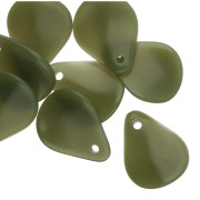 14x10.5 mm curved flower petal beads in resin - Khaki x8