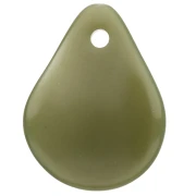 14x10.5 mm curved flower petal beads in resin - Khaki x8