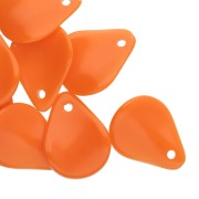 Curved flower petals 14x10.5 mm in resin - Orange x8