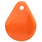 Curved flower petals 14x10.5 mm in resin - Orange x8