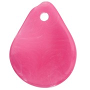 Curved flower petal sequins, 14x10.5 mm, resin - Burgundy x8