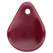 Curved flower petal sequins, 14x10.5 mm, resin - Burgundy x8