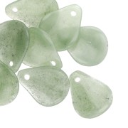 Curved flower petals 14x10.5 mm in resin - Lichen marbled x8