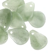 Curved flower petals 14x10.5 mm in resin - Lichen marbled x8