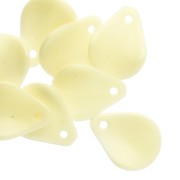 Curved flower petals 14x10.5 mm in resin - Pale yellow x8