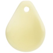 Curved flower petals 14x10.5 mm in resin - Pale yellow x8