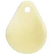 Curved flower petals 14x10.5 mm in resin - Pale yellow x8
