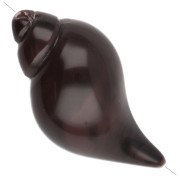 27x15 mm opaque resin shell bead - Marbled chocolate x1
