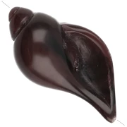 27x15 mm opaque resin shell bead - Marbled chocolate x1