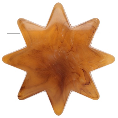 28 mm translucent resin sun bead - Marbled apricot x1