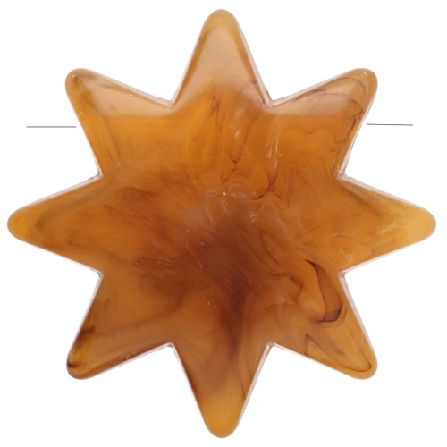 28 mm translucent resin sun bead - Marbled apricot x1