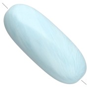 34x14 mm olive-colored opaque resin bead - Marbled baby blue x1