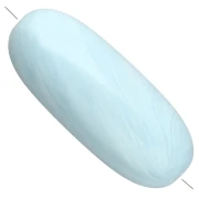 34x14 mm olive-colored opaque resin bead - Marbled baby blue x1