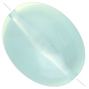 Beads - Olive bead 24x19 mm in translucent resin - Water green x1 Olive bead 24x19 mm in translucent resin - Water green x1