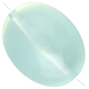 Olive bead 24x19 mm in translucent resin - Water green x1