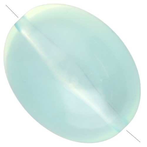 Olive bead 24x19 mm in translucent resin - Water green x1
