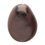 Chocolate - Flat irregular bead 25x20 mm in opaque resin - Marbled chocolate x1 Flat irregular bead 25x20 mm in opaque resin - Marbled chocolate x1