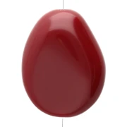 Flat irregular bead 25x20 mm in opaque resin - Burgundy x1