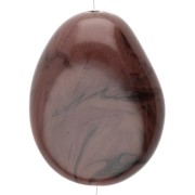Beads - Irregular flat bead, 22x17 mm, opaque resin - Marbled chocolate x1 Irregular flat bead, 22x17 mm, opaque resin - Marbled chocolate x1