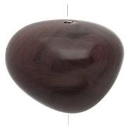 Opaque resin nugget beads, 12x15 mm - Marbled chocolate, 6-pack