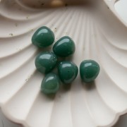 12x15 mm translucent resin nugget beads - Jade green x6