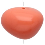 Opaque resin nugget beads, 12x15 mm - Coral Pink (6-pack)